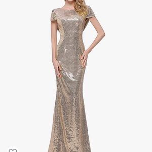 Gold bridesmaid dress. In like new condition.